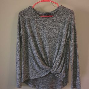 Women’s Grey Twist Sweater